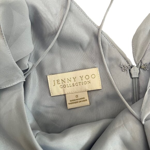 Jenny Yoo Collection Mila Bridesmaid Long Gown Whisper Blue 0 Off the Shoulder - Picture 7 of 13